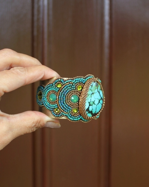 Turquoise Cabochon Cuff 2