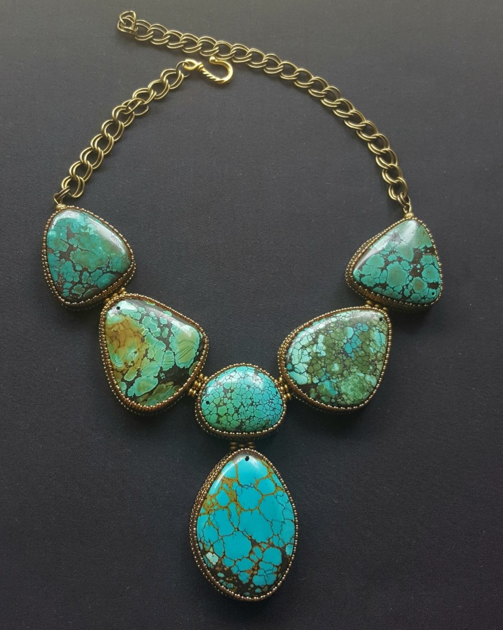 Turquoise Cabochons Necklace