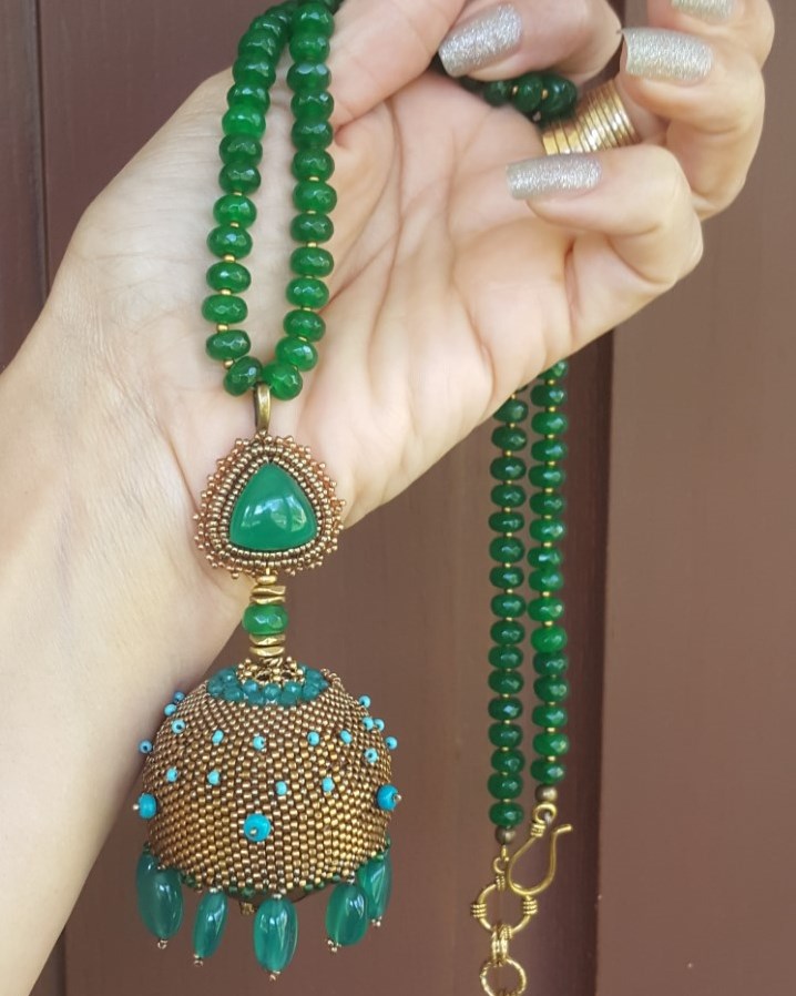 Ornate Green Onyx Necklace